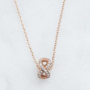 Rose Gold Plate Slider on Chain - Lot #021